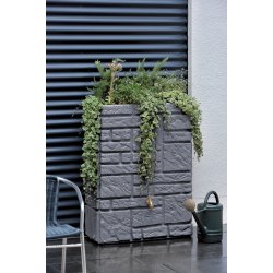 Kamienny Mur Maurano, zbiornik na deszczówkę 300l, kolor czarny granit