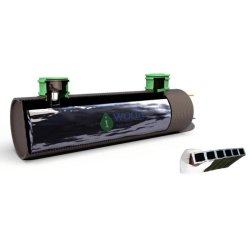 Zbiornik na deszczówkę PEHD BLACK 25000l - 25m3, długość: 8,4m, średnica: 2m