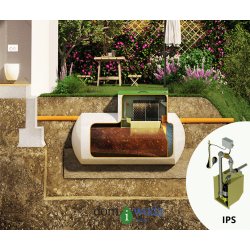 Oczyszczalnia biologiczna RotoSET 5H/60 - IPS z pompą na wypływie dla 5 osób - Bioset 
