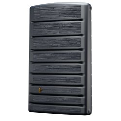 Zbiornik na deszczówkę Extra Slim 400l - wąski, dekoracyjny, z kranem, grafitowo-szary