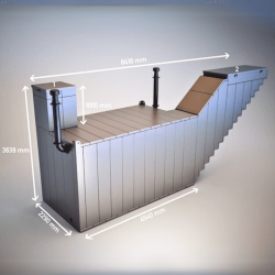 Schron przydomowy z łagodnym zejściem 