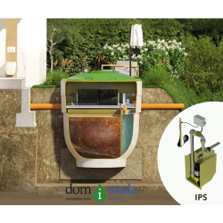 Oczyszczalnia biologiczna RotoSET 6/60 - IPS z pompą na wypływie dla 6 osób - Bioset 