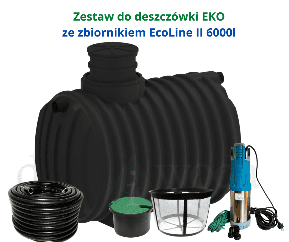 Zestaw do deszczówki EKO ze zbiornikiem EcoLine II 6000l