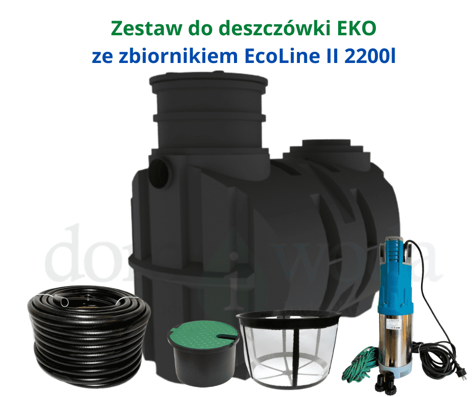 Zestaw do deszczówki EKO ze zbiornikiem EcoLine II  2200l