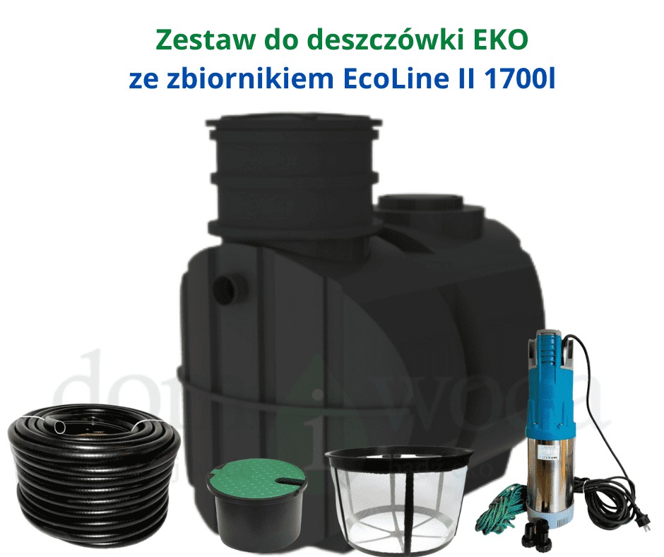 Zestaw do deszczówki EKO ze zbiornikiem EcoLine II 1700l