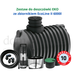 Zestaw do deszczówki EKO ze zbiornikiem EcoLine II 6000l / 6m3