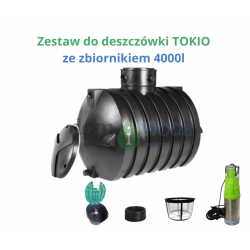 Zestaw do zbierania deszczówki TOKIO ze zbiornikiem 4000l