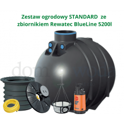 Zestaw ogrodowy STANDARD ze zbiornikiem  Rewatec BlueLine 5200l